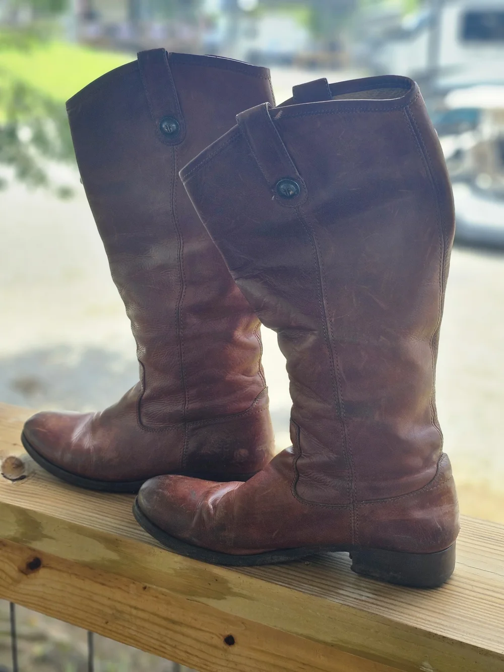 Frye Women's Over-the-Knee Leather Boots - Chestnut Brown